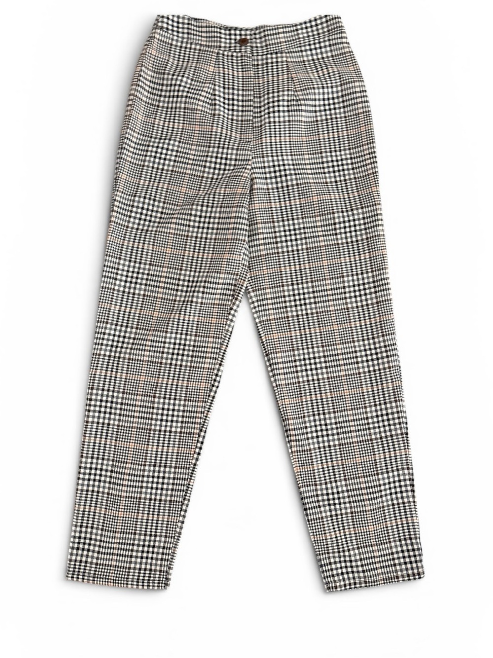 Nasty Gal Black and White Glen Plaid Womens Dress Pants